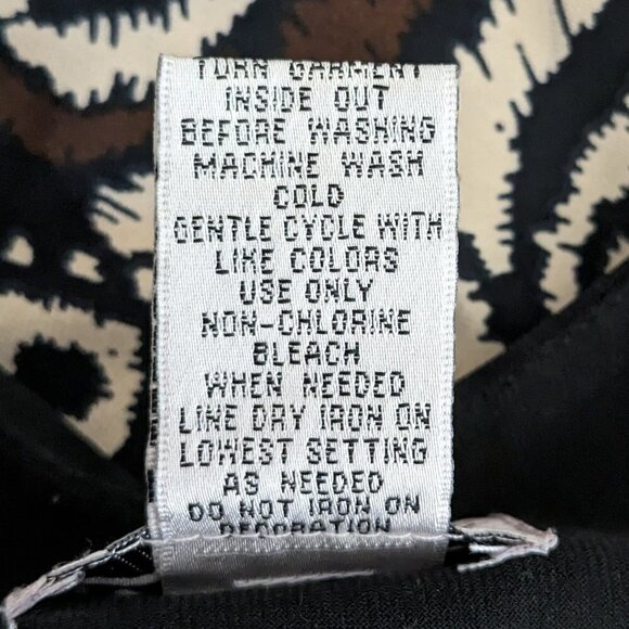 Women's "Robbie Bee" Brown/Tan, Beaded Short Sleeve Peasant Tunic; Size 18W - Picture 5 of 5